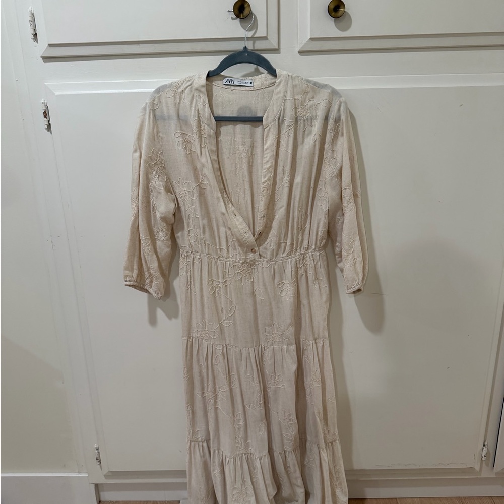 Zara Cream Midi Dress
